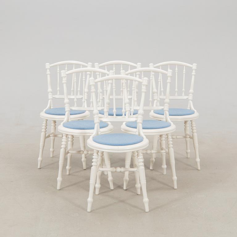 Chairs, 6 pieces, late 19th century/turn of the 20th century.