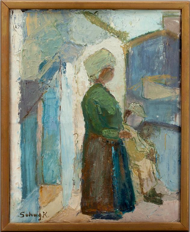 OKÄND KONSTNÄR, olja på duk, signerad Solveig K.