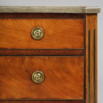 A late Gustavian mahogany commode by Erik Nyström (master in Stockholm 1773-88).