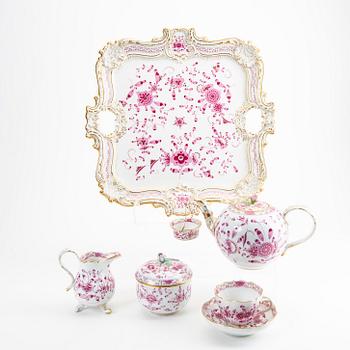 Tea service 17 pcs "Indische blume" Meissen later part of the 19th century porcelain.