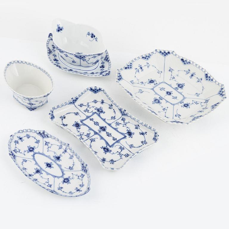 A coffee and dinner service, full lace "Musselmalet", Royal Copenhagen, Denmark.