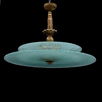 TAKLAMPA, 1900-talets första hälft. Höjd ca 50 cm.