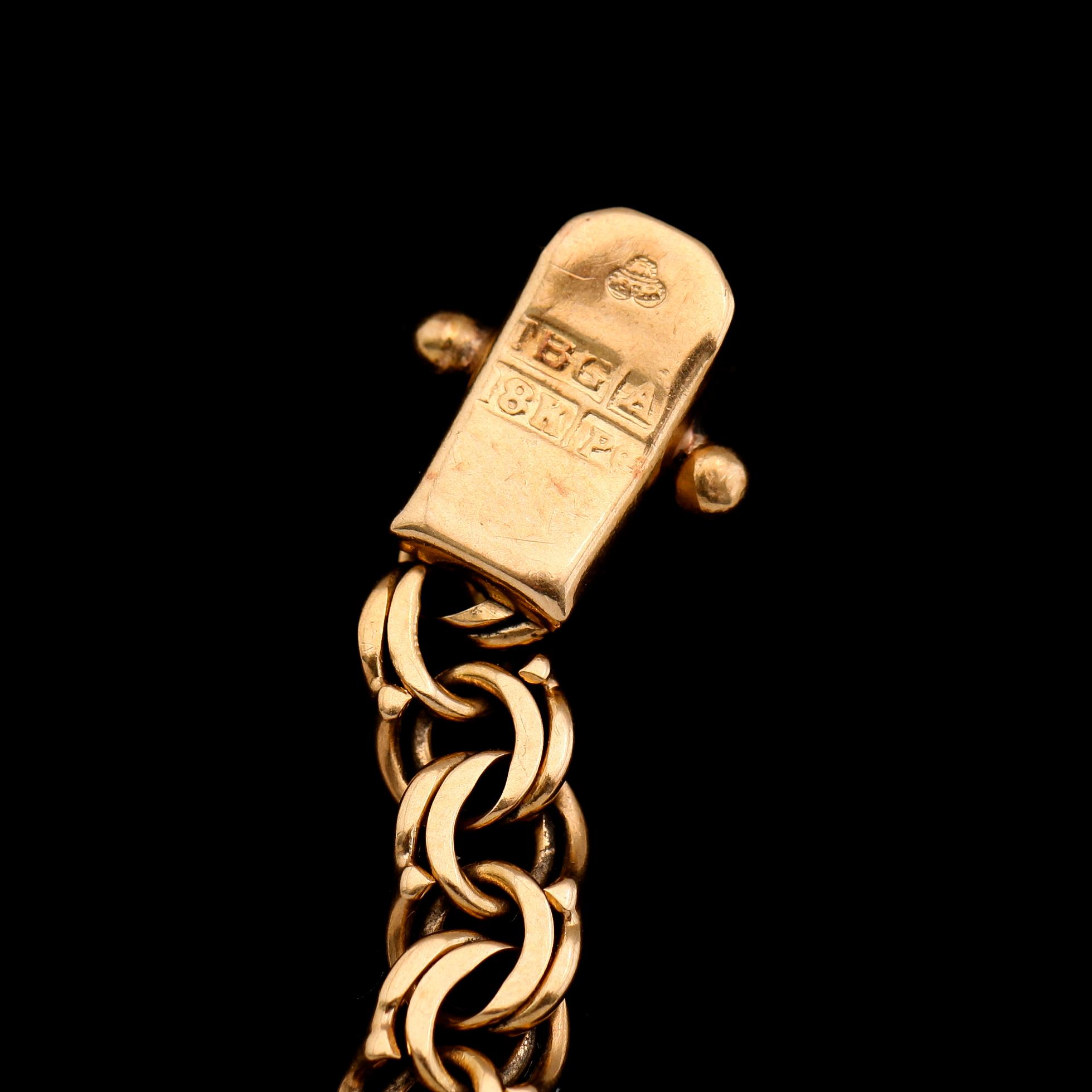 ARMBAND, 18K guld, svenska stämplar, 1940-tal. Total vikt ca 8,5 g.