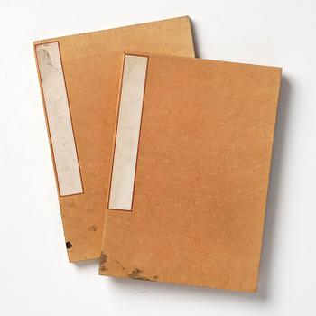 Two Chinese albums, one empty, early 20th century.