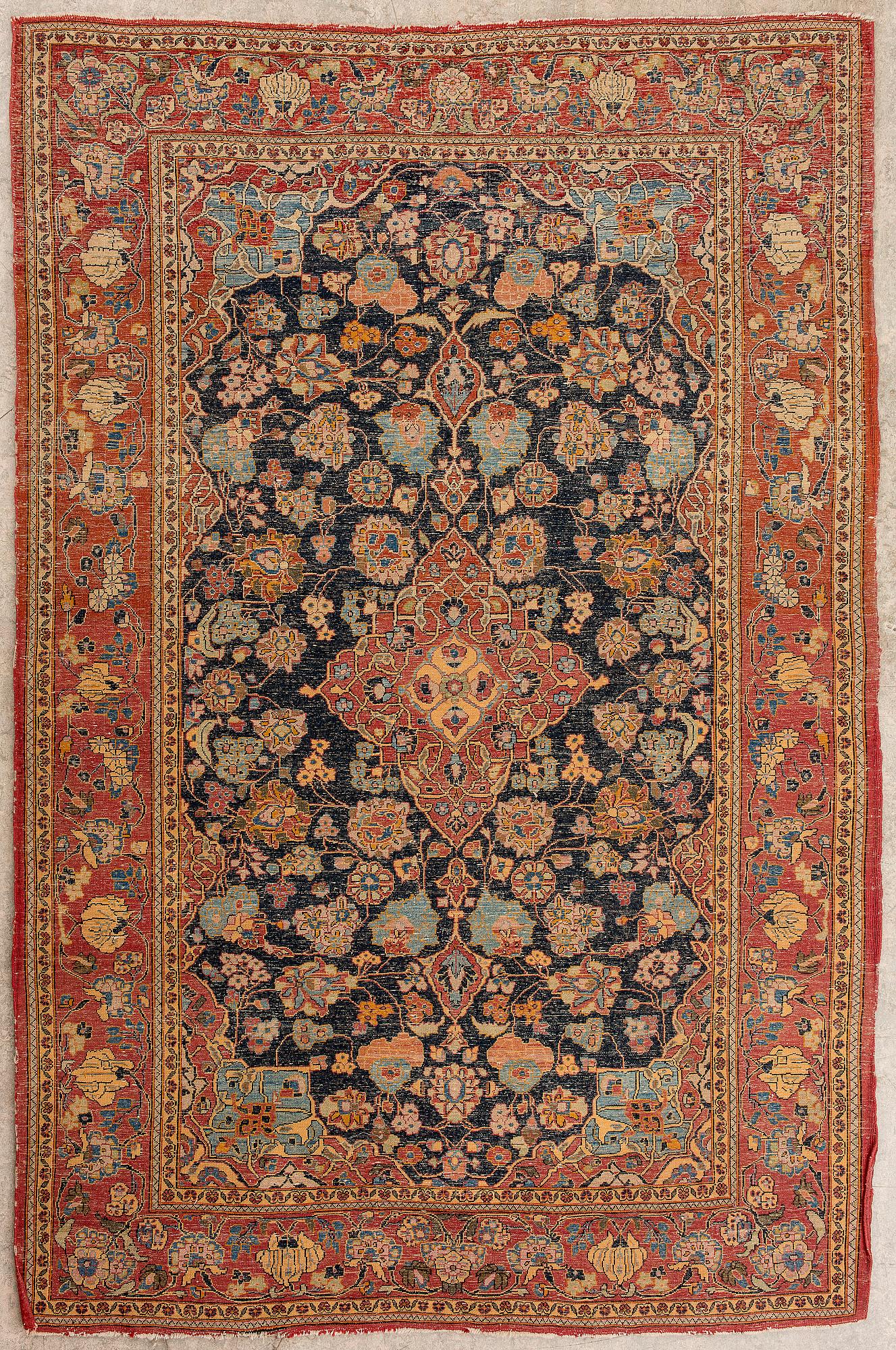 ANTIQUE CARPET, Sarouk 141x213 cm.