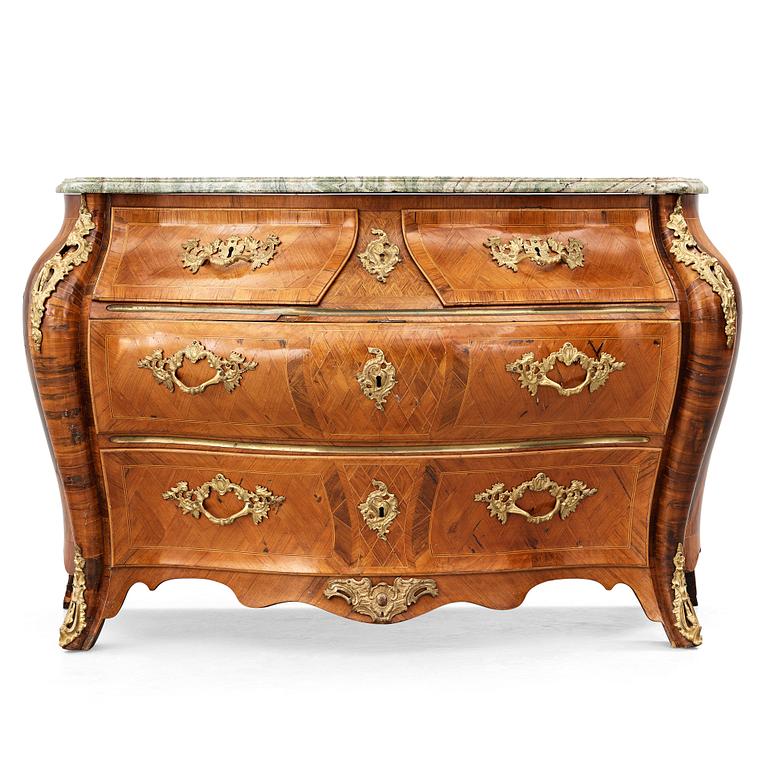 A Swedish Rococo commode by Johan Neijber, master in Stockholm 1768-1795.