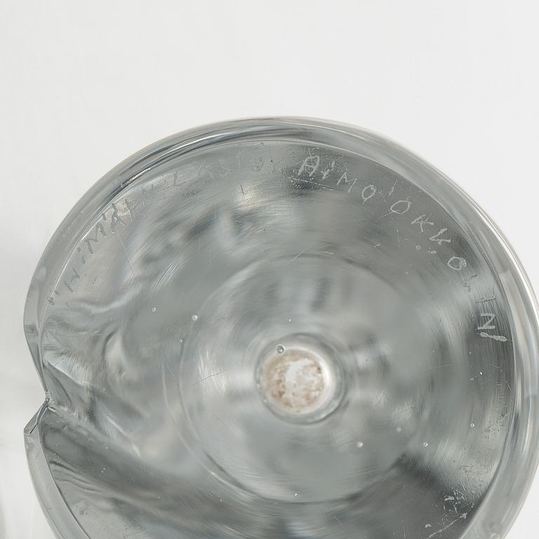 Aimo Okkolin, konstglas, , "Svärdslilja", signerad Riihimäen Lasi  Oy, Aimo Okkolin, Riihimäen Lasi Oy.