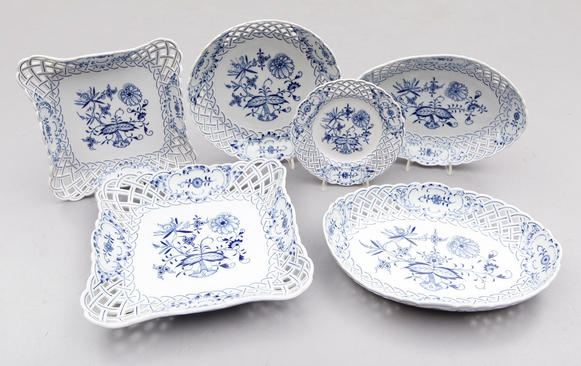 SERVISPORSLIN, 11 delar, Meissen, 1900-talets andra hälft.