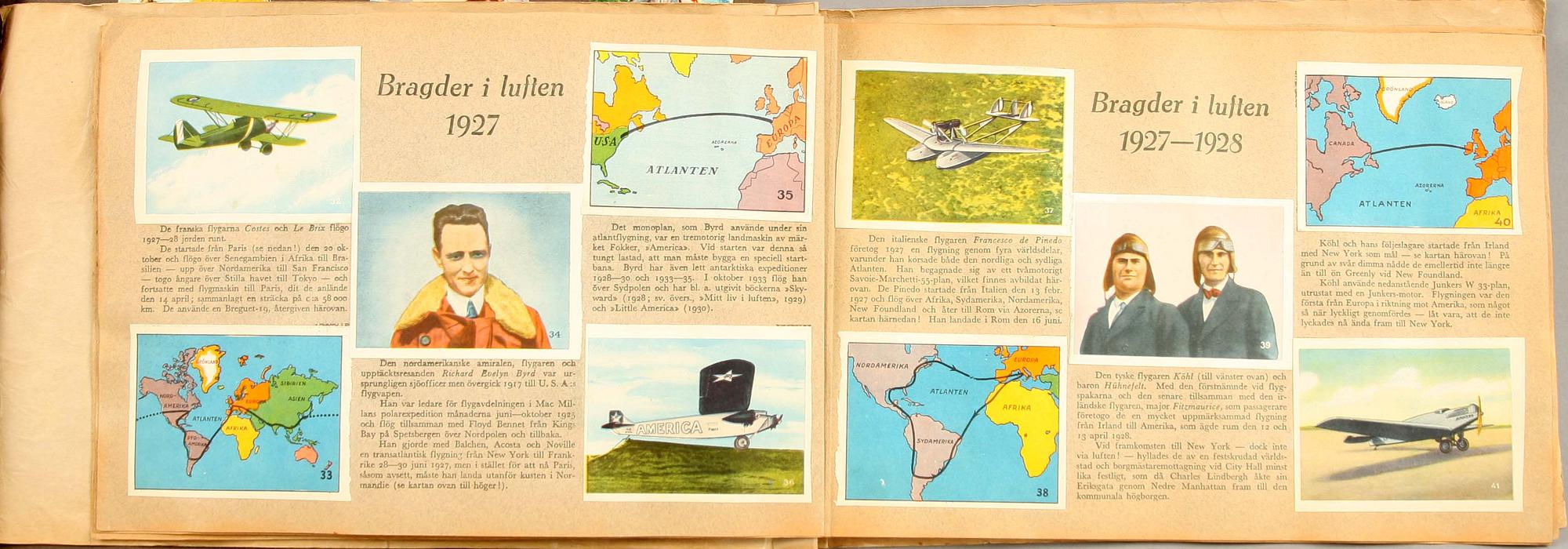 ALBUM, 2 st med bokmärken resp samlarbilder, 1900-talets första hälft.