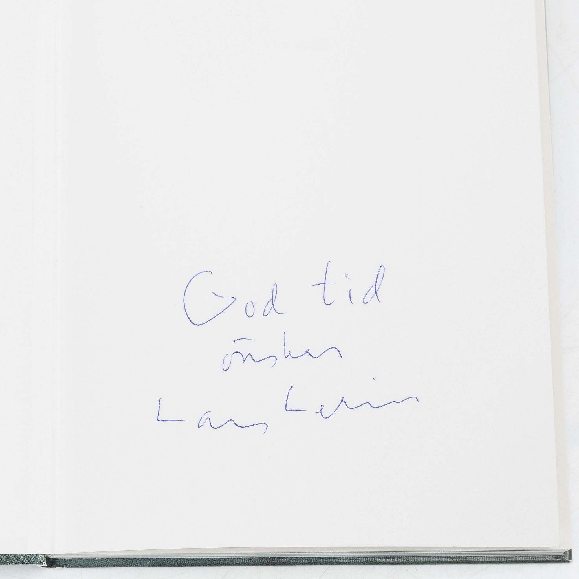 Lars Lerin, a collection of 76 books, of which four with signature and dedication from the author.
