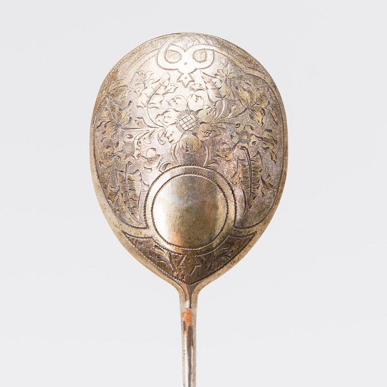 A JAM SPOON, 84 silver. Yakov Aristarkhov Moskow 1890.