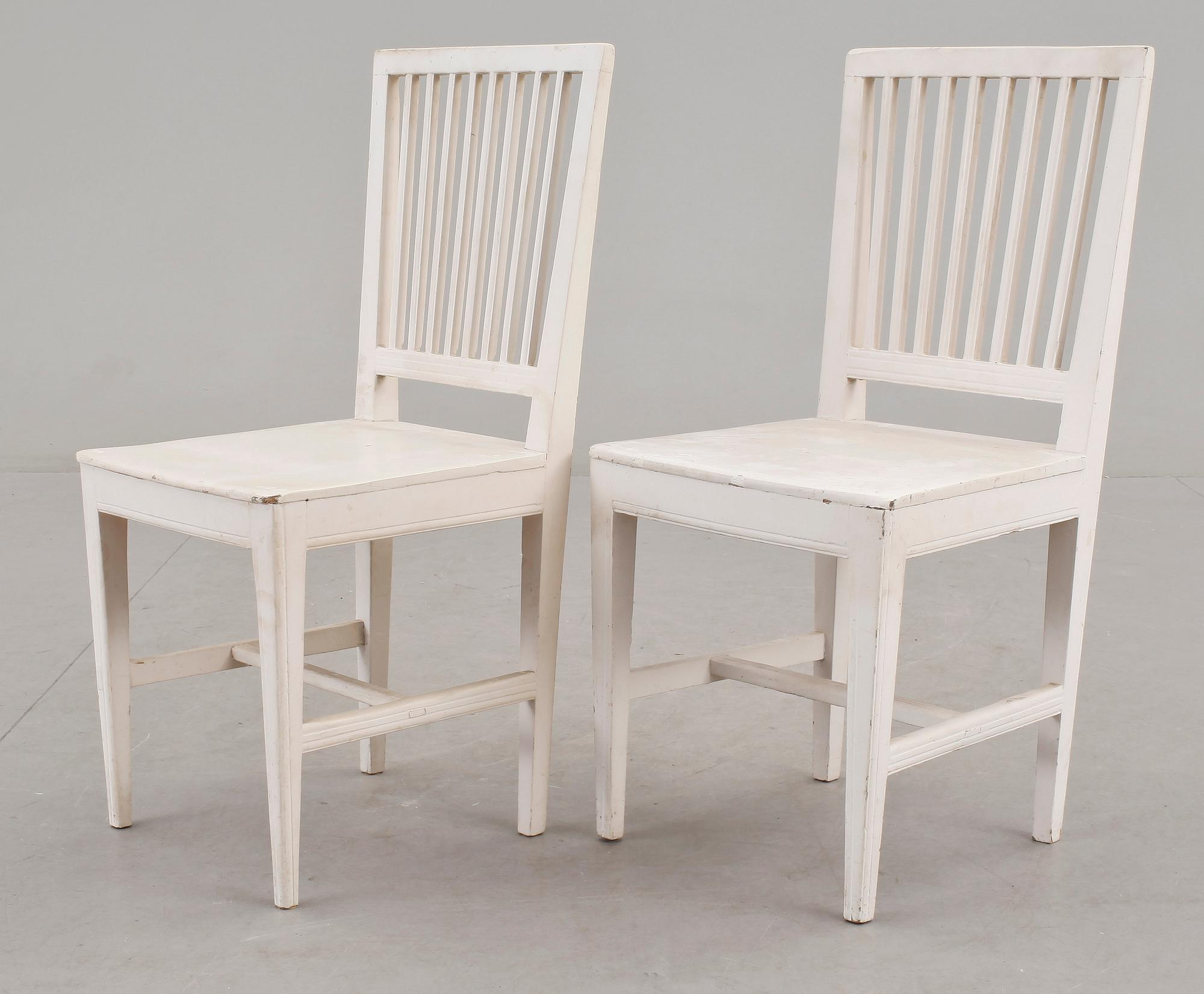 BORD MED STOLAR, 1+10+2, bla sengustavianska sign PALIS, 1800-tal.