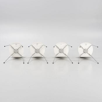 Arne Jacobsen, a set of four 'Ant' chairs, Fritz Hansen, Denmark, 1990's.