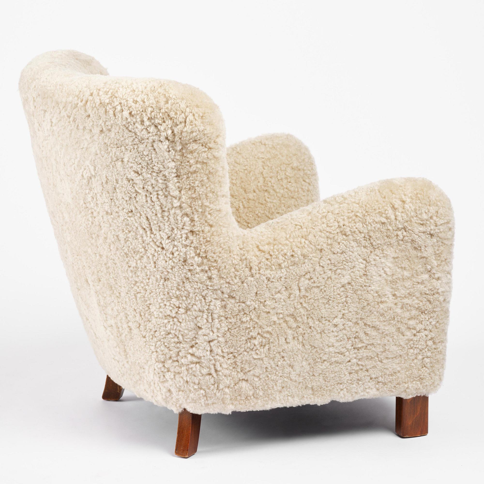 Danish Modern, fåtöljer, ett par, utförda av snickarmästare Peder Pedersen, Danmark, 1940-tal.