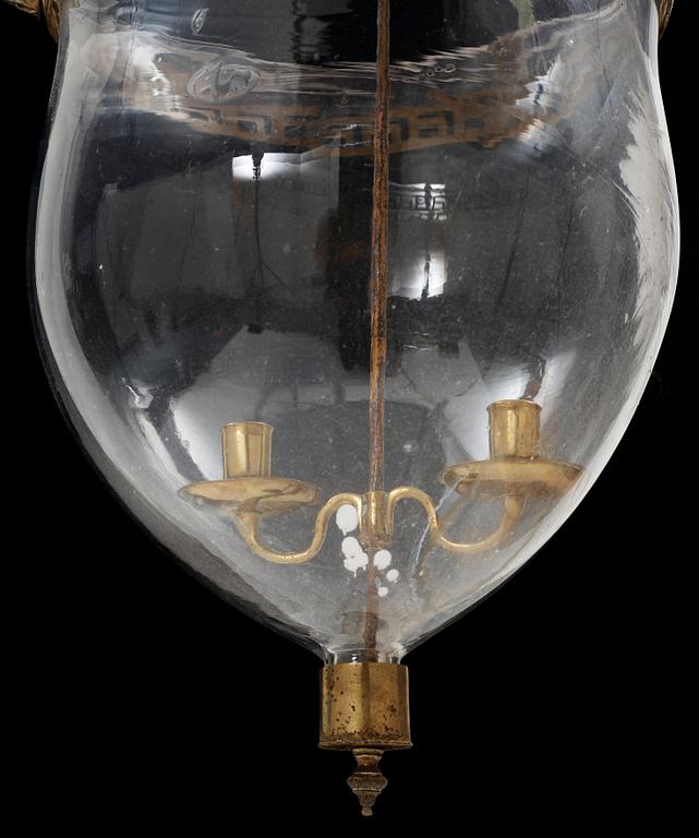 A Swedish 18th century two-light lantern.