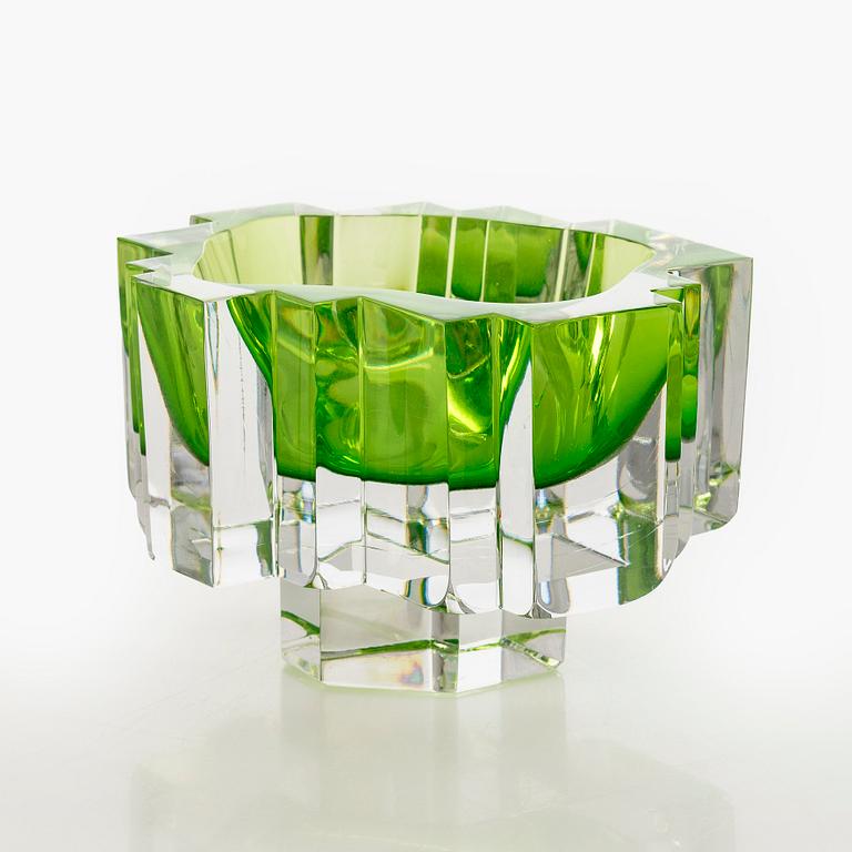 Helena Tynell, skulptur, "Castello", signerad Helena Tynell Riihimäen Lasi Oy.