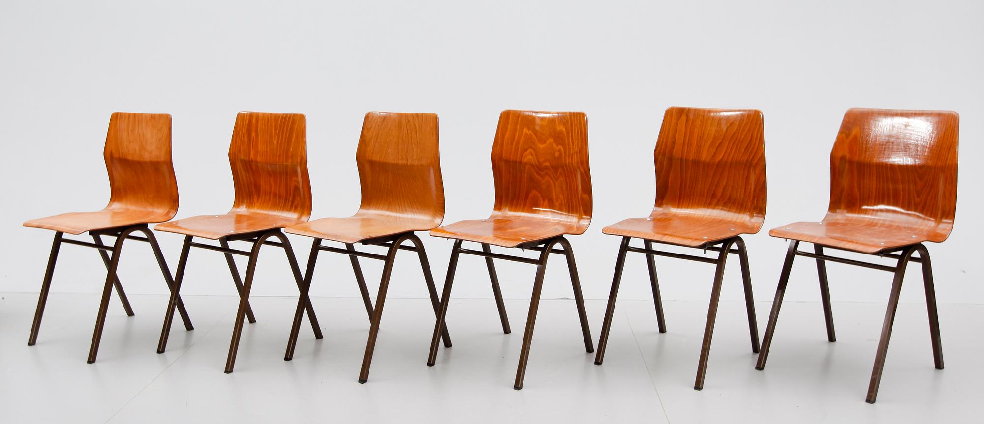 STOLAR, 6 st, industrimodell, 1900-talets mitt.