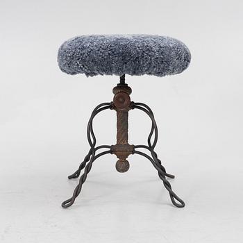 Stool, marked Davis Chair Co, Marysville Ohio, early 20th century.