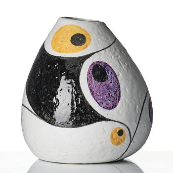 Vilhelm Bjerke-Petersen, a unique chamotte stoneware vase, probably Rörstrand, dated 1954.