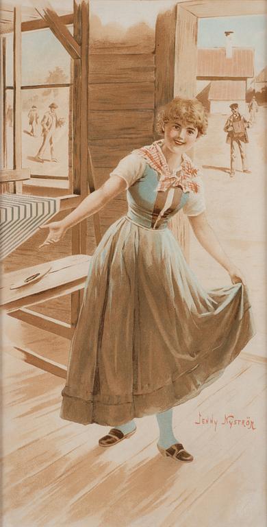 Jenny Nyström, At the Loom.