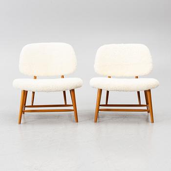 Alf Svensson, Armchairs, a pair, “TeVe”, Bra Bohag, Studio Ljungs Industrier AB, Malmö, 1950s.