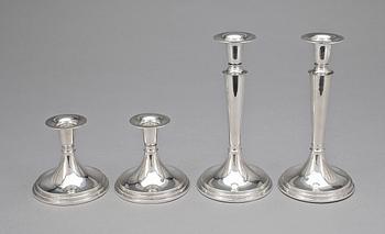 LJUSSTAKAR, 2 par, silver, TESI, Göteborg 1962.