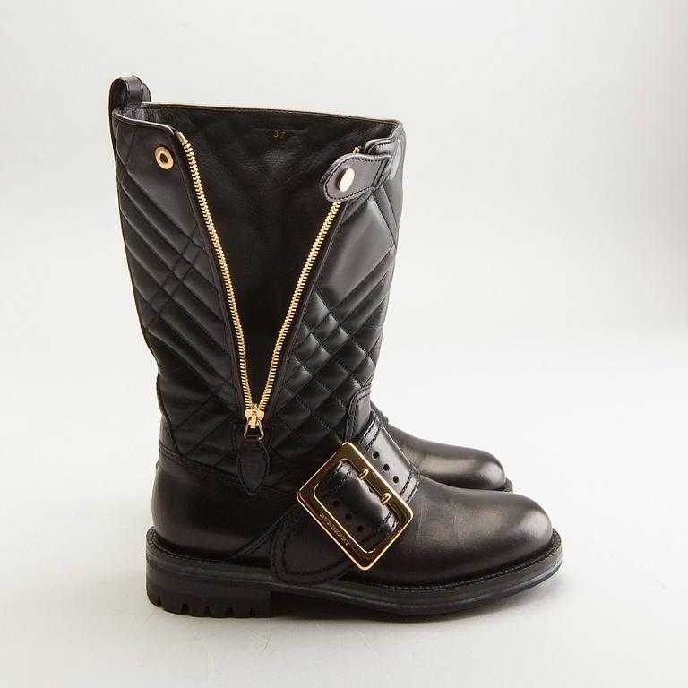 Burberry, London, boots, leather, "Wharting qui mid high boot houseneck".