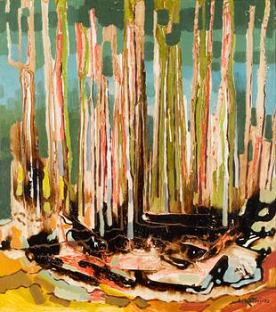 Alpo Keturi, öljy levylle, signeerattu ja päivätty -73.