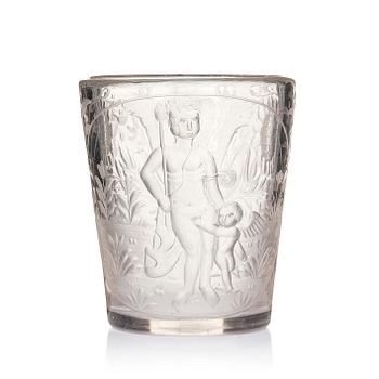 442. Bägare, glas. Böhmen, 1700-tal.