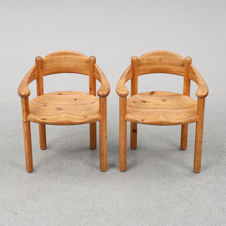 A group of five pine chairs, , Rainer Daumiller, Denmark, 1960/70s.
