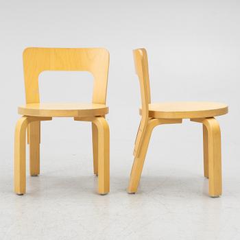 Alvar Aalto, barnstolar, 4 st, Artek, Finland.