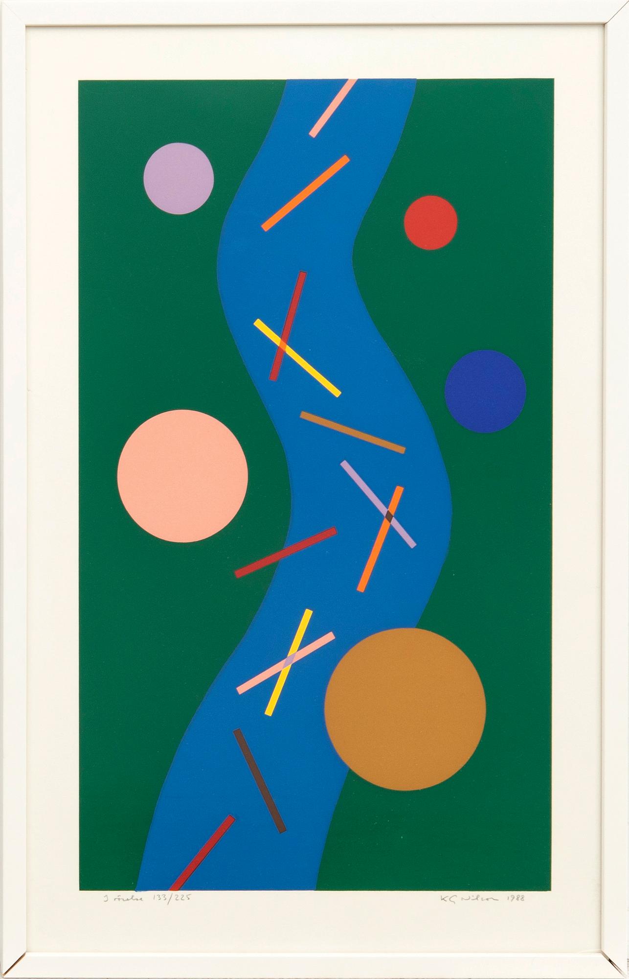 KG Nilson, color lithograph, signed and numbered 133/225. Dated 1988.