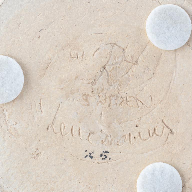 SYLVIA LEUCHOVIUS, two stoneware sculptures, Rörstrand, Sweden.