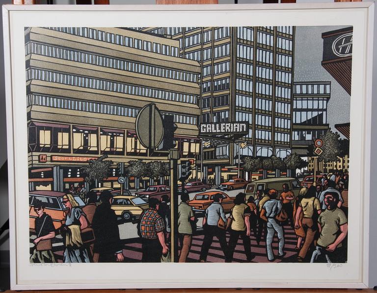 PARTI GRAFIK, 2 delar. Bl a Svenolov Ehrén. Sign o numr.