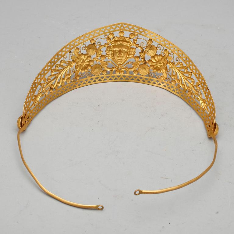 TIARA, bronserad mässing, empirestil, 1900-talets början.