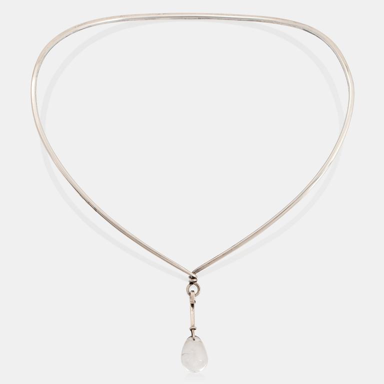 Vivianna Torun Bülow-Hübe, a silver necklace with pendant, executed in her own workshop, Stockholm 1964.