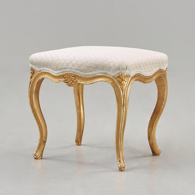 TABURETT, Stockholmsarbete, 1700-talets andra hälft. Rokoko.