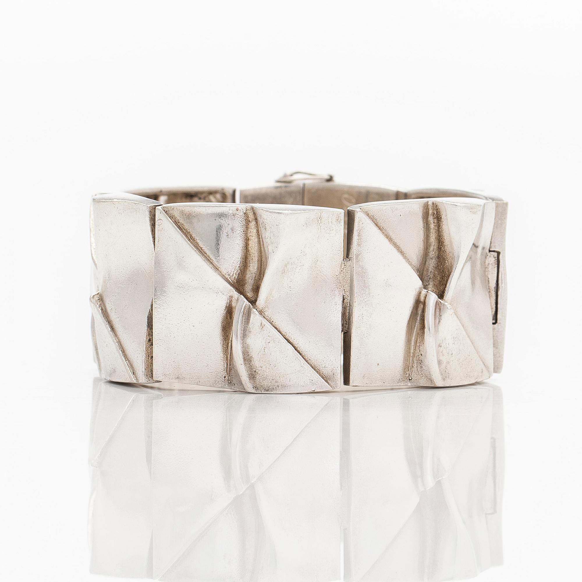 Björn Weckström, armband, "Månbro", sterlingsilver. Lapponia 1970.