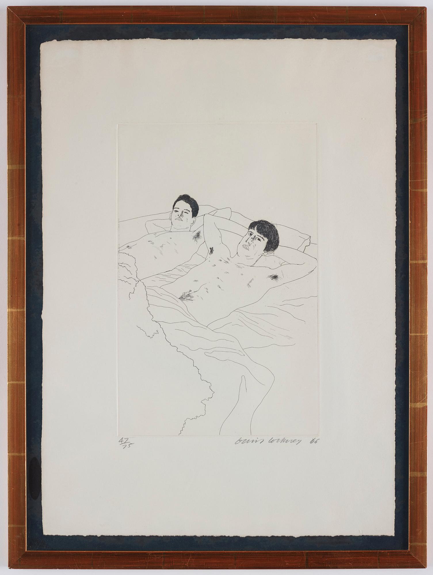 David Hockney, "In Despair", ur "Illustrations for Fourteen Poems from C.P. Cavafy".