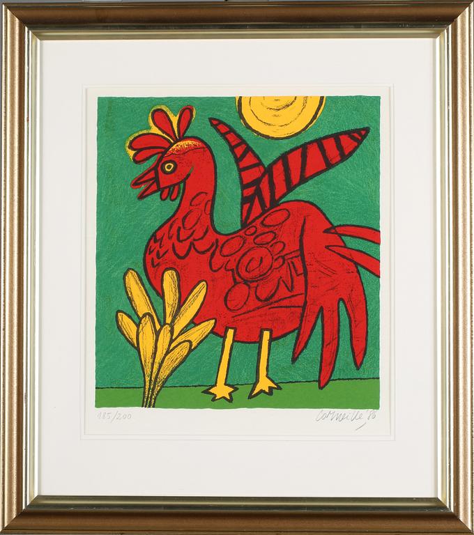 BEVERLOO CORNEILLE, 5 st litografier signerade, daterade 86 och numrerade 185/200, samt 2 st pussel.