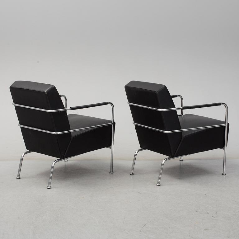 A pair of 'Cinema' easy chairs by Gunnilla Allard, Lammhults, 1997.