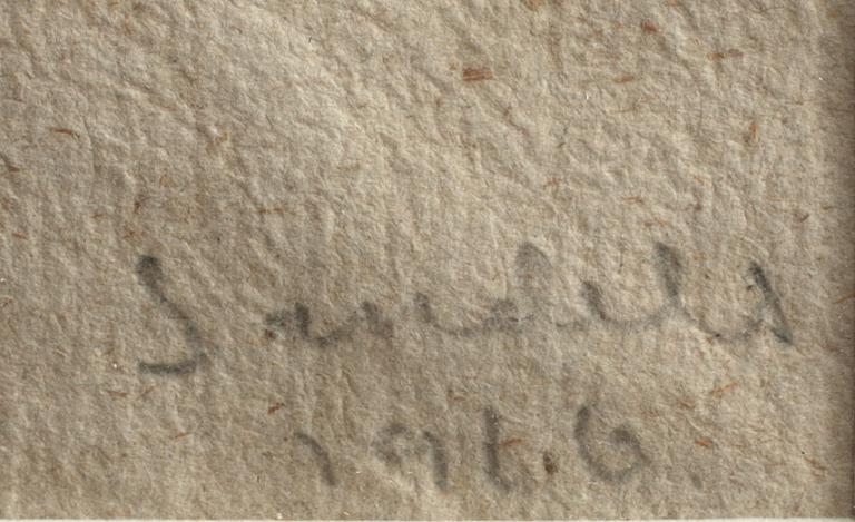GÖSTA SANDELS, tuschteckning, sign o dat -16.