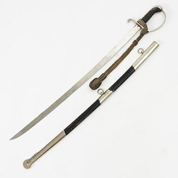 Saber, Swedish, from around the year 1900, with scabard.