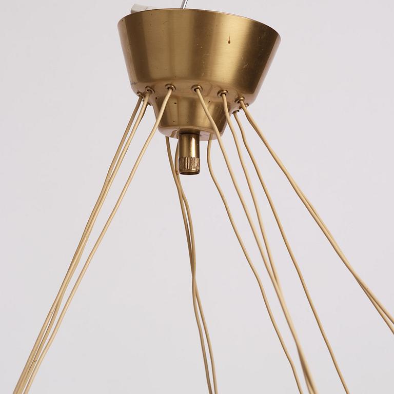 Hans Bergström, a teak ceiling lamp, ateljé Lyktan, Åhus, 1950s.