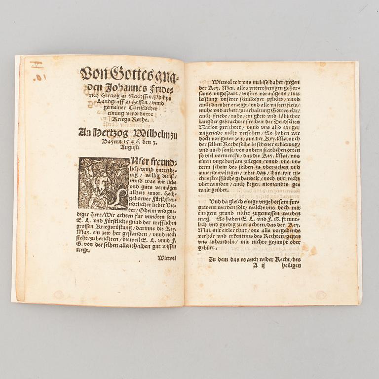 PAMPHLET, Diplomatic pamphlet, 1546.