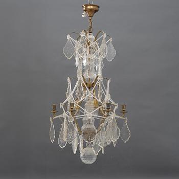 A Rococo style chandelier, early 20th Century.