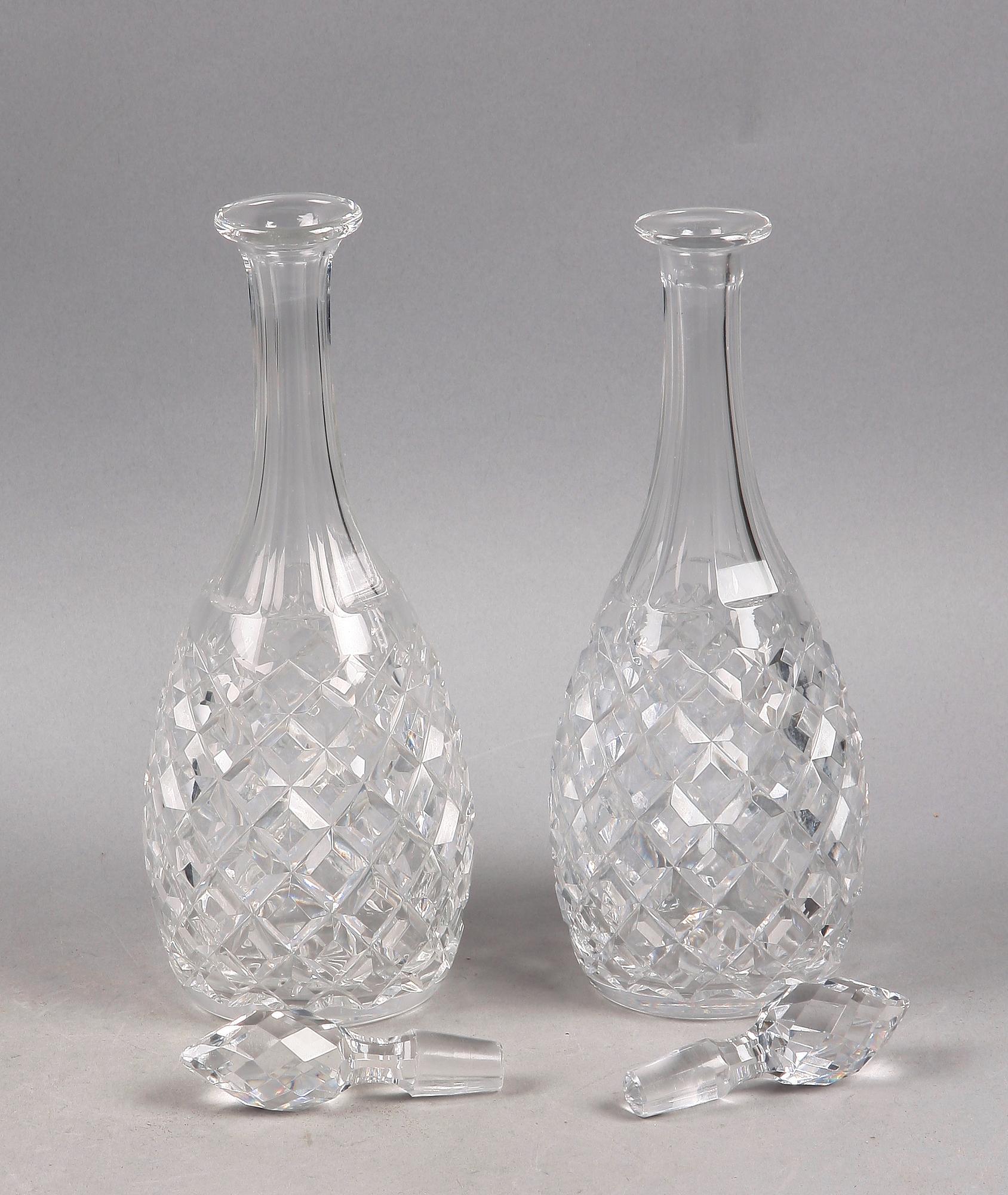 KARAFFER, 2 st, glas, 1900-talets början.