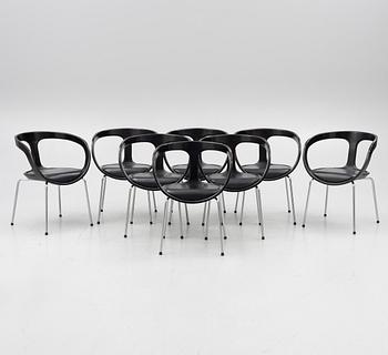 Anna von Schewen, a set of 8 armchairs, "Hug" Gärsnäs, early 2000s.