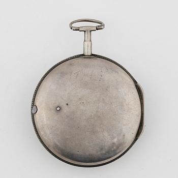 HERRFICKUR, silver, Jacob Kock, verksam i 1762-1803 Stockholm. Vikt tot ca 135 gram.
