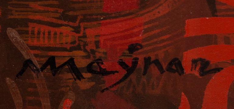 MAYNAR, acrylic on board, signed verso and dated 2003.